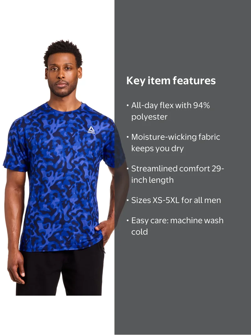 Reebok Men's and Big Men's Legacy Core Short Sleeve Tee Shirt