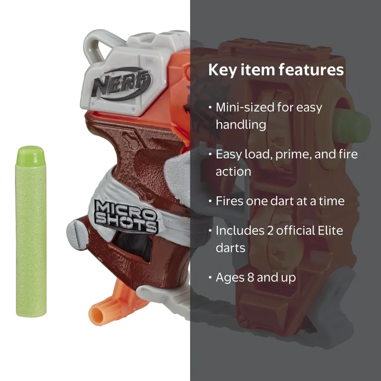 Nerf MicroShots Zombie Strike Flipfury Blaster, Ages 8 and Up