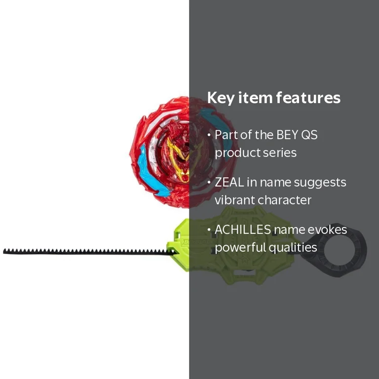 Beyblade Burst QuadStrike Zeal Achilles A8 Starter Pack, Battling