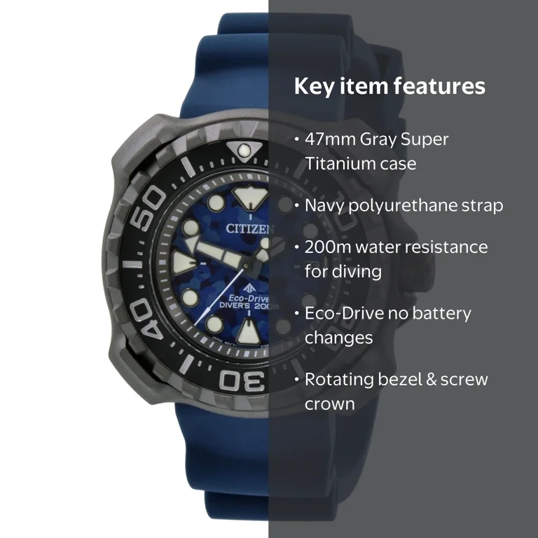 Citizen Promaster Diver Blue Dial Super Titanium Men's Watch