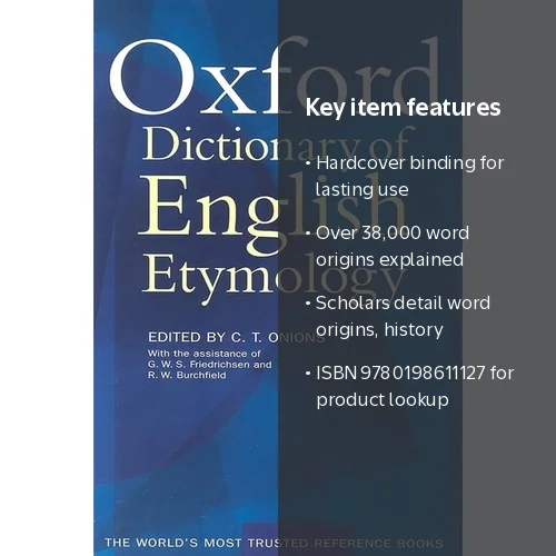 The Oxford Dictionary of English Etymology (Hardcover) - Walmart.com