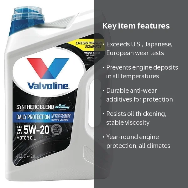 Valvoline 881158 5 qt. 5W-20 Daily Protection Conventional Motor