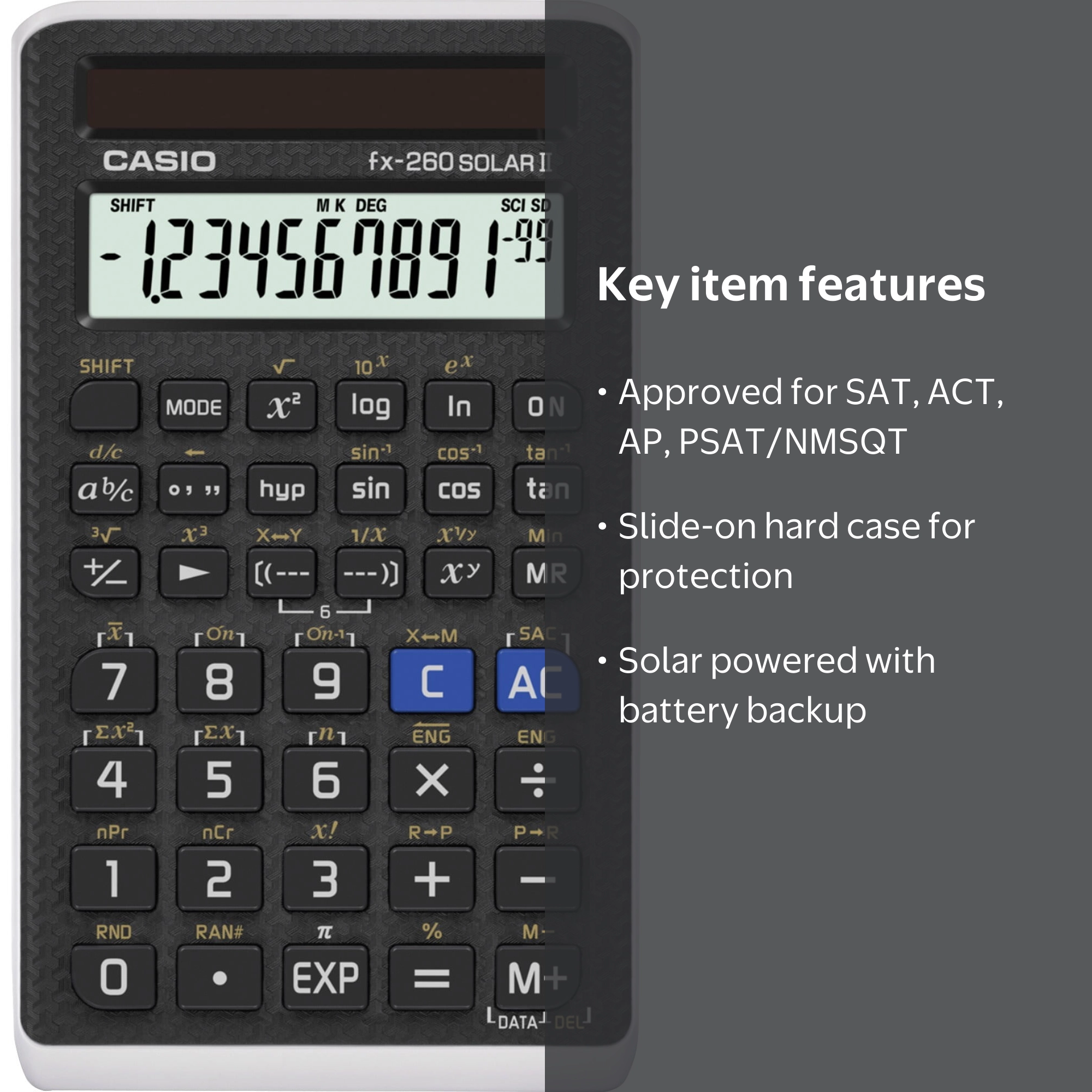 Casio FX-260 Solar II Scientific Calculator, Elementary to High