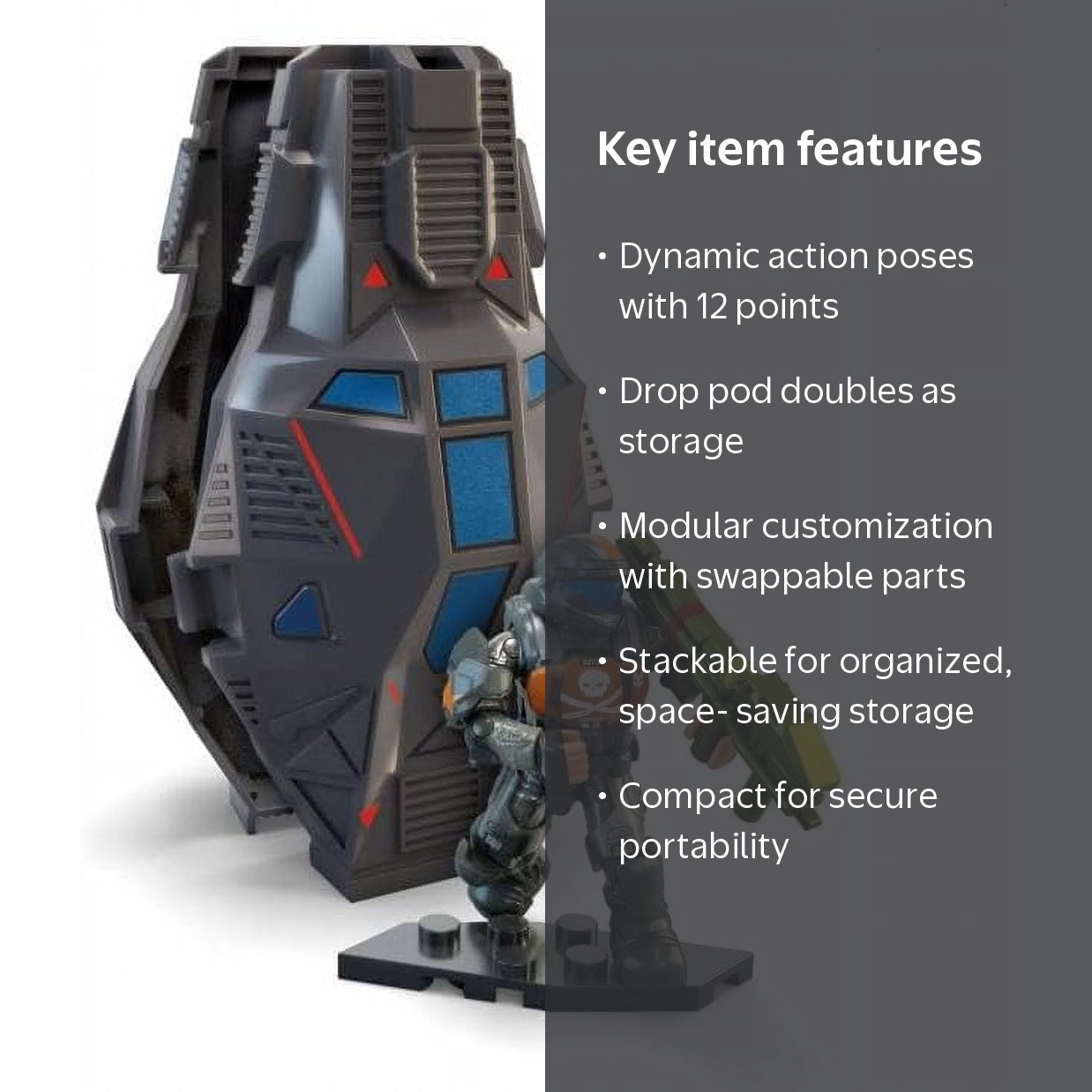 MEGA Halo ODST 'Dutch' Miles Micro Action Figure HMV56 - Walmart.com