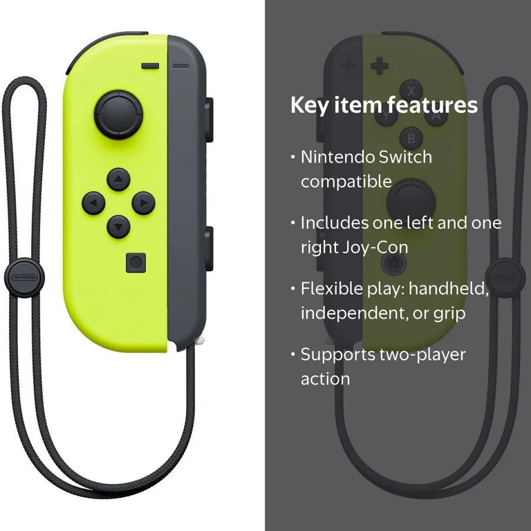 Nintendo Switch Joy-Con Pair, Neon Yellow - Walmart.com