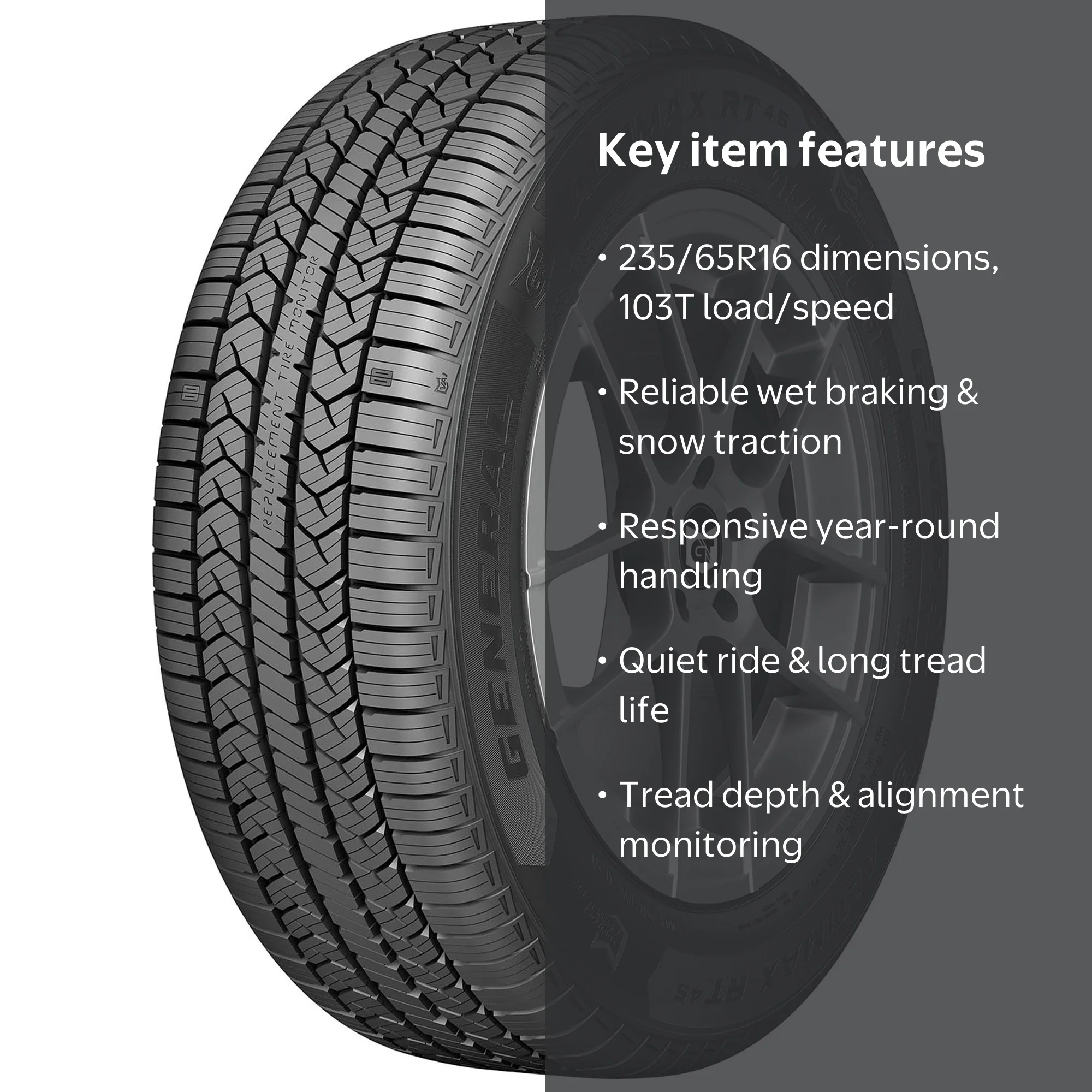 General AltiMAX RT45 All Season 235/65R16 103T Passenger Tire