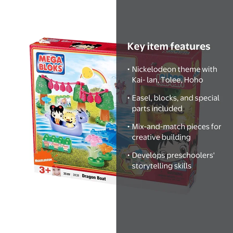 Mega Bloks, Ni Hao Kai-Lan Kai-Lan's Dragon Boat Set - Walmart.com
