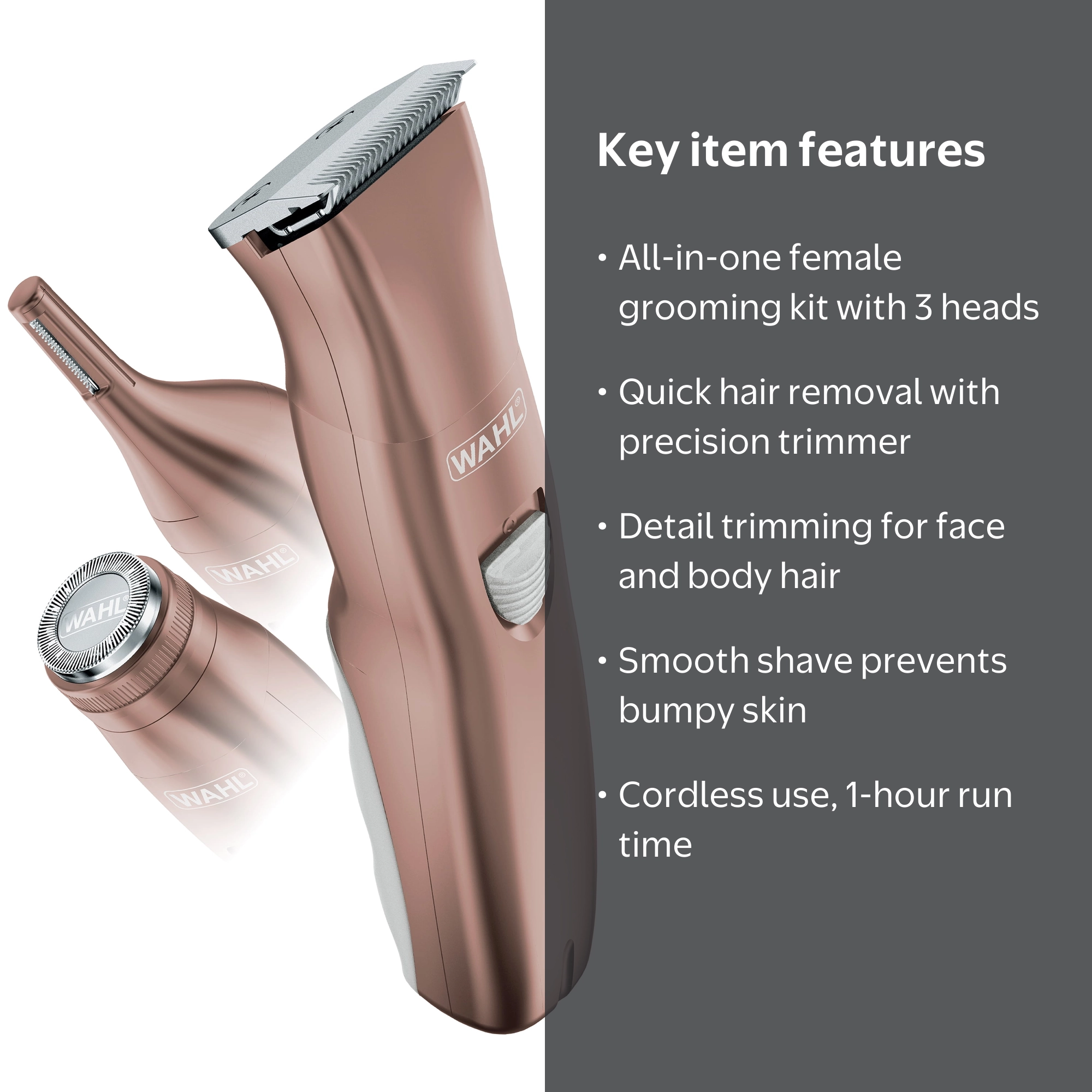 Wahl Pure Confidence Ladies Rechargeable Trimmer, Shaver, Groomer
