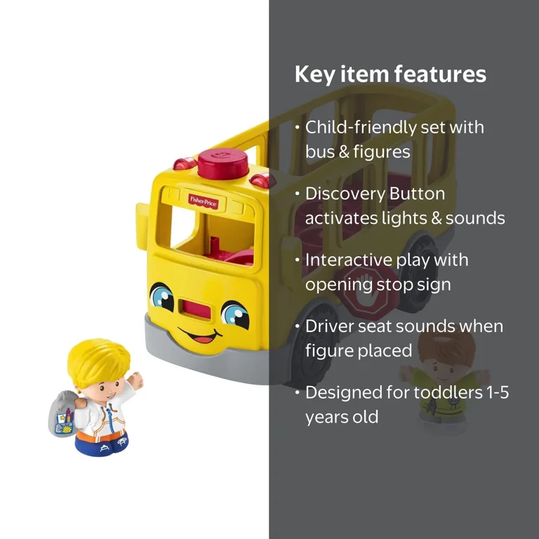 Little People, Sit with Me School Bus, Ride-Along Toy for Toddlers