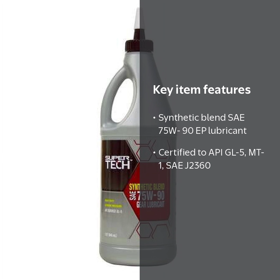 Super Tech Synthetic Blend SAE 75W-90 Gear Oil, 1 qt - Walmart.com