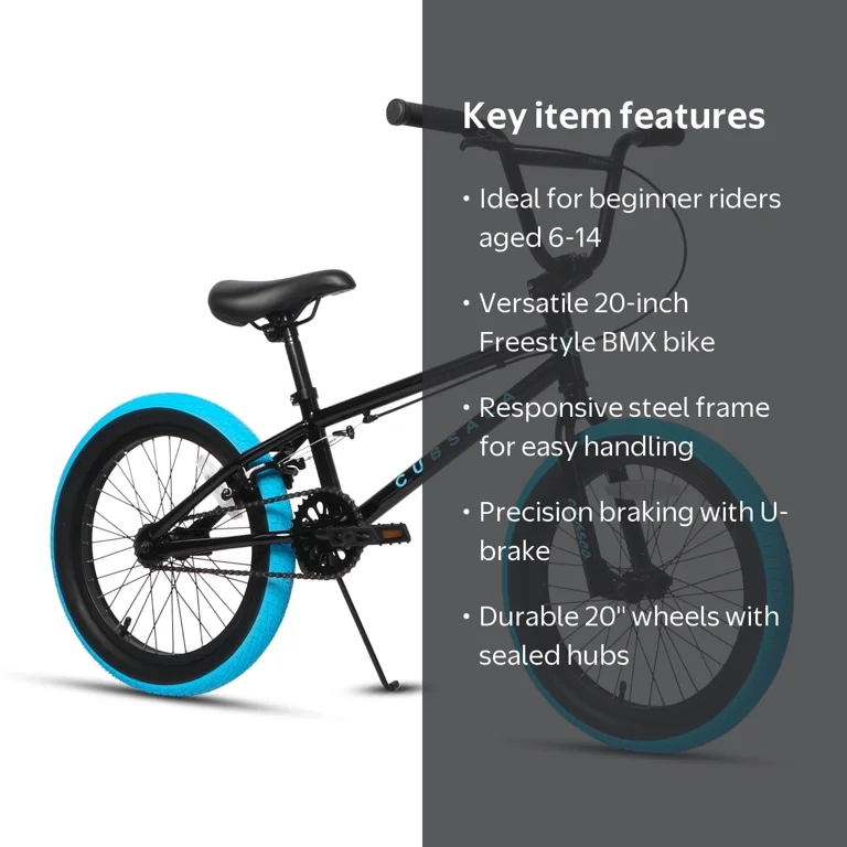 cubsala, Kids Bike, 20 in Crossea, Blue with Blue Tires - Walmart.com