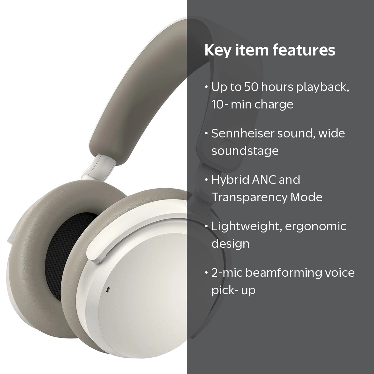 Sennheiser Accentum Wireless Bluetooth Headphones, AptX HD, Hybrid