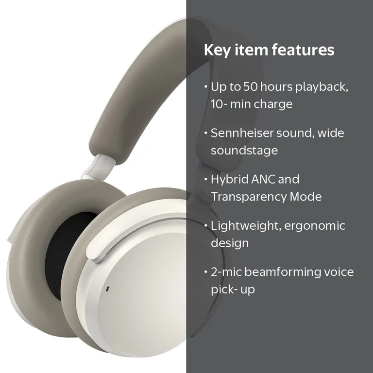 Sennheiser Accentum Wireless Bluetooth Headphones, AptX HD, Hybrid