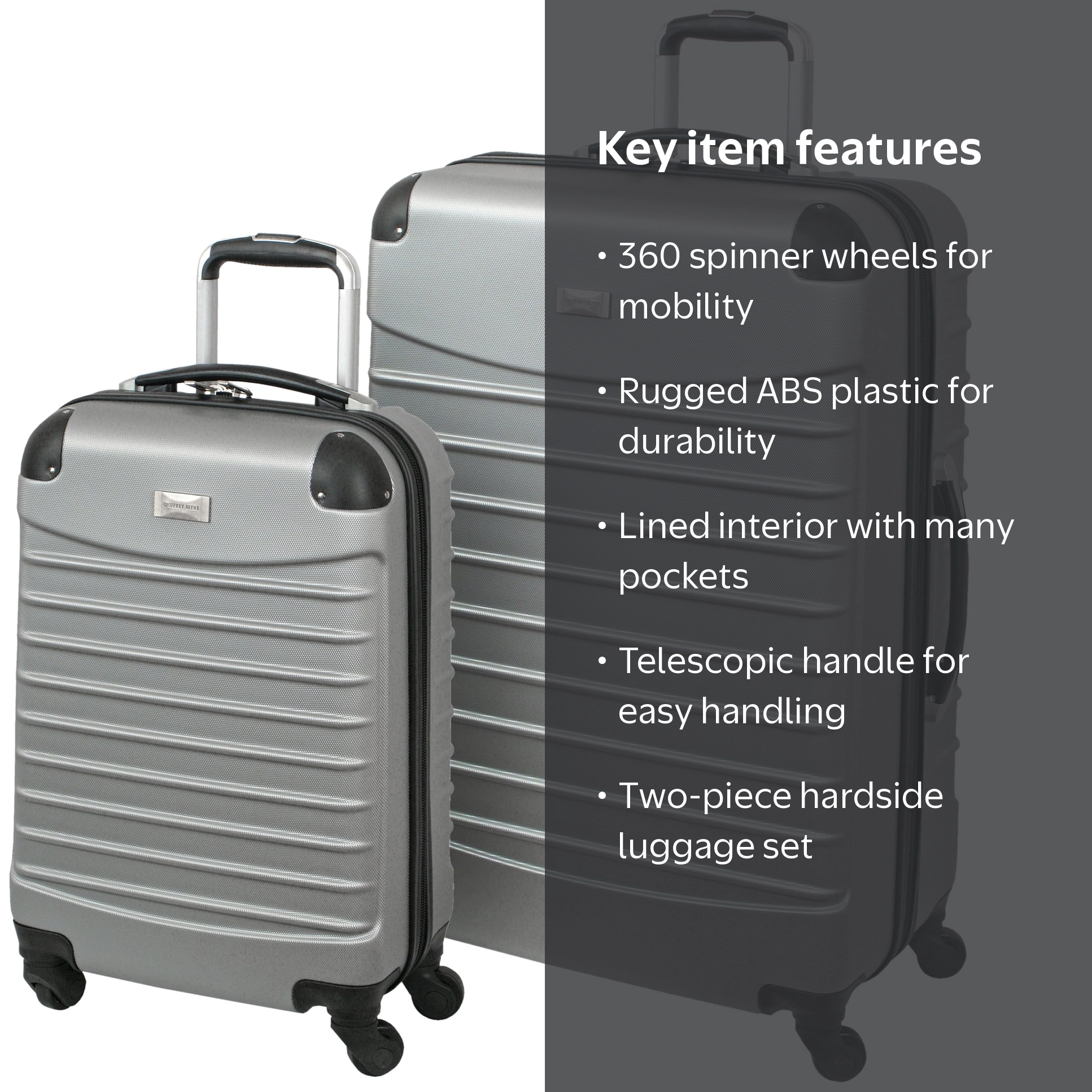 Geoffrey Beene 2 Pc Hardside Luggage Set - Walmart.com