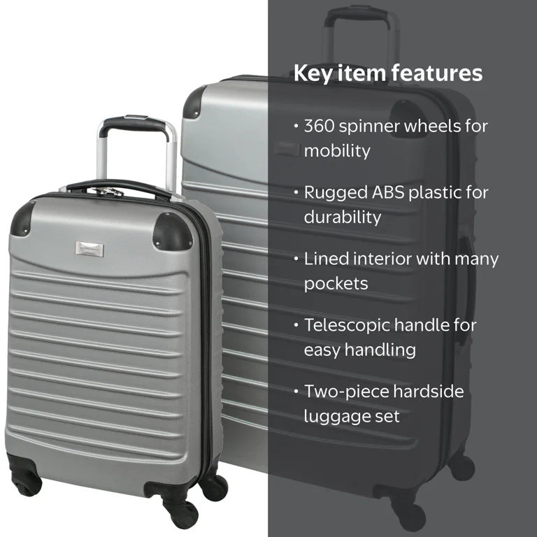 Geoffrey Beene 2 Pc Hardside Luggage Set - Walmart.com
