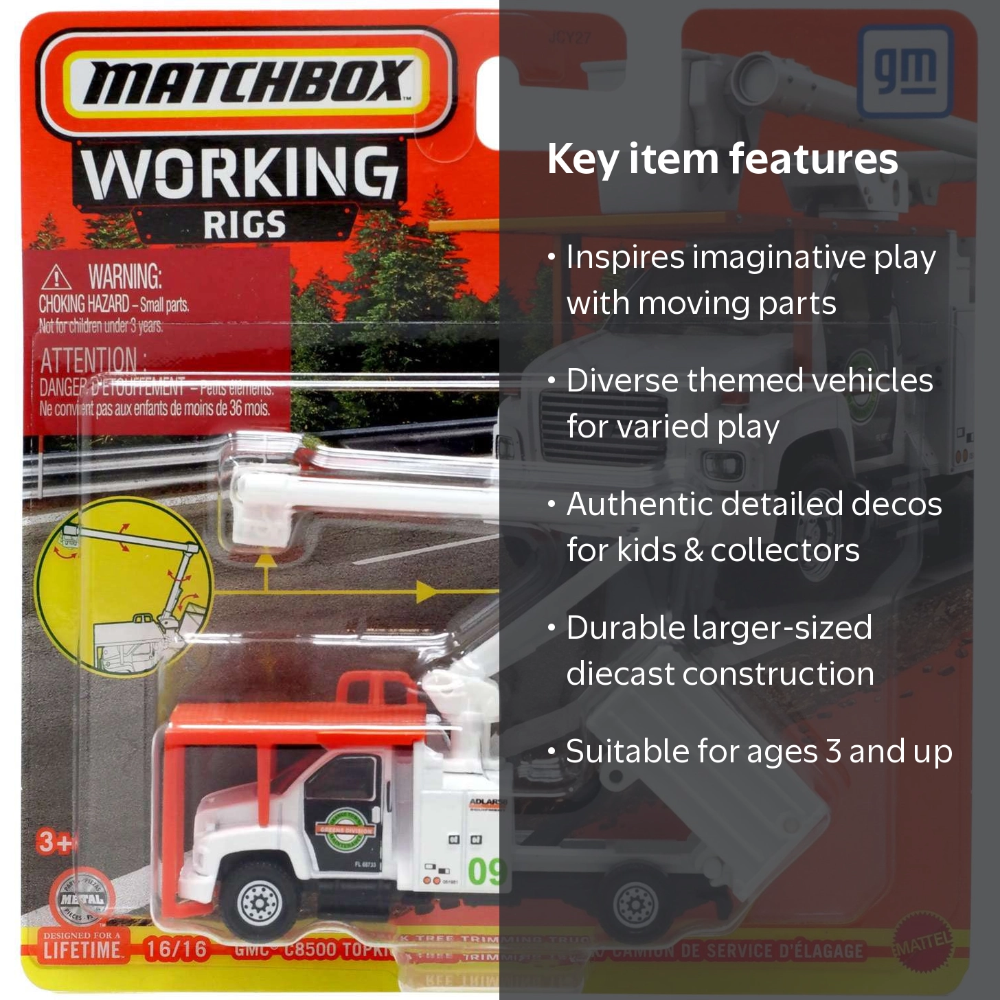 Mattel Working Rigs Diecast Play Vehicles, Fire Rescue