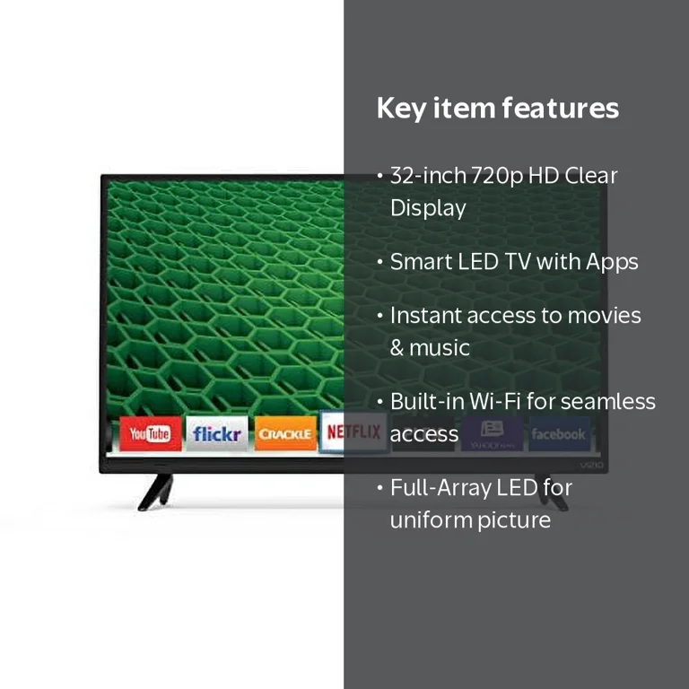 VIZIO 32-Inch 720p Smart LED TV D32H-D1 (2016) - Walmart.com