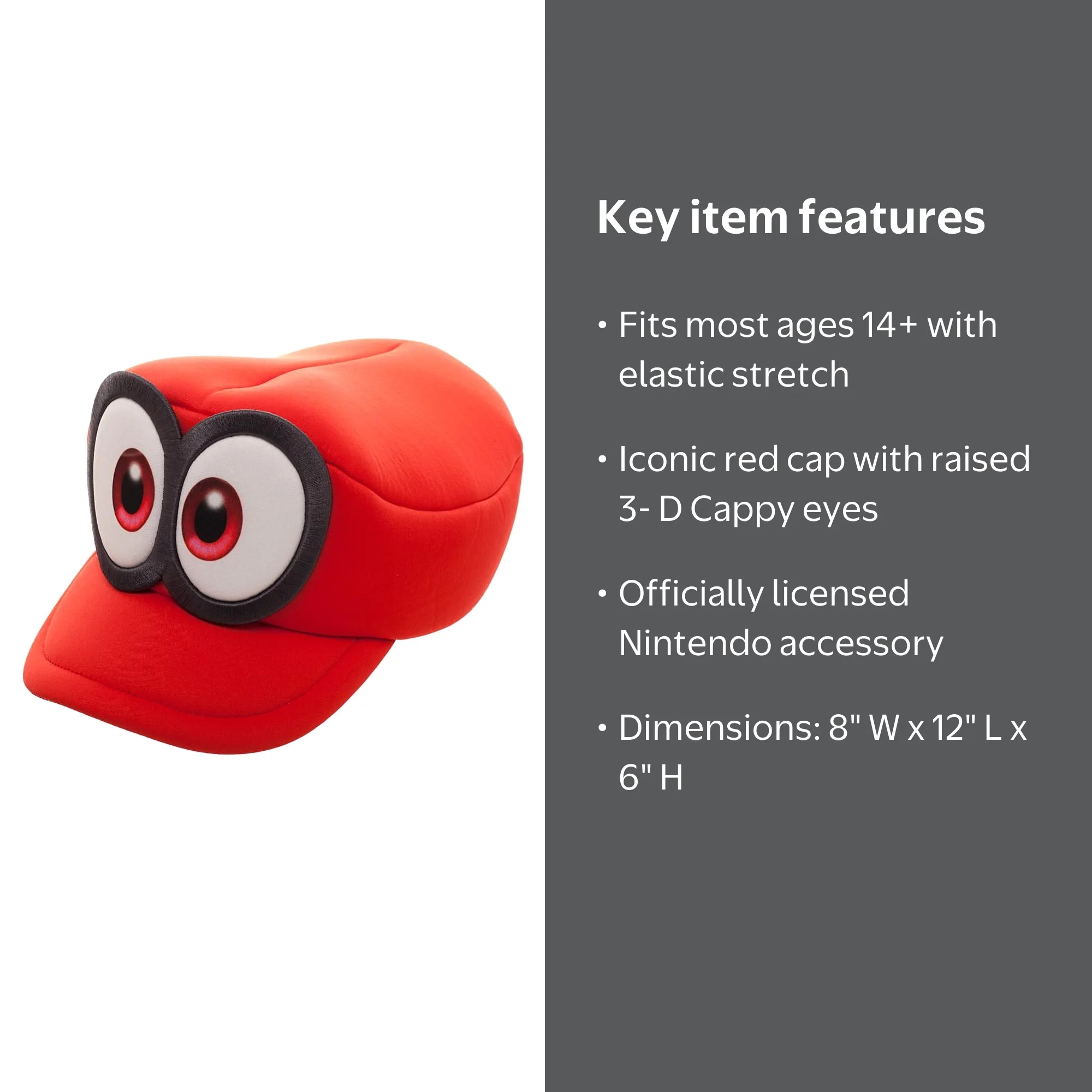 Nintendo Super Mario Odyssey Cappy Hat Cosplay Accessory
