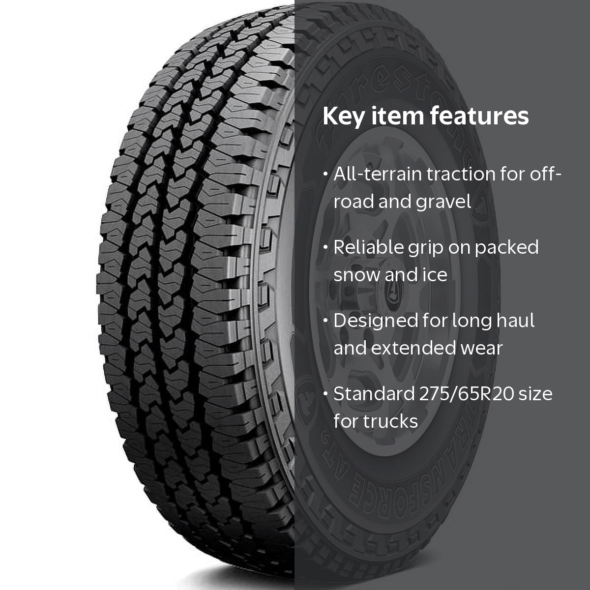 Firestone Transforce AT2 275/65R20 126/123R All-Terrain Snow Ice