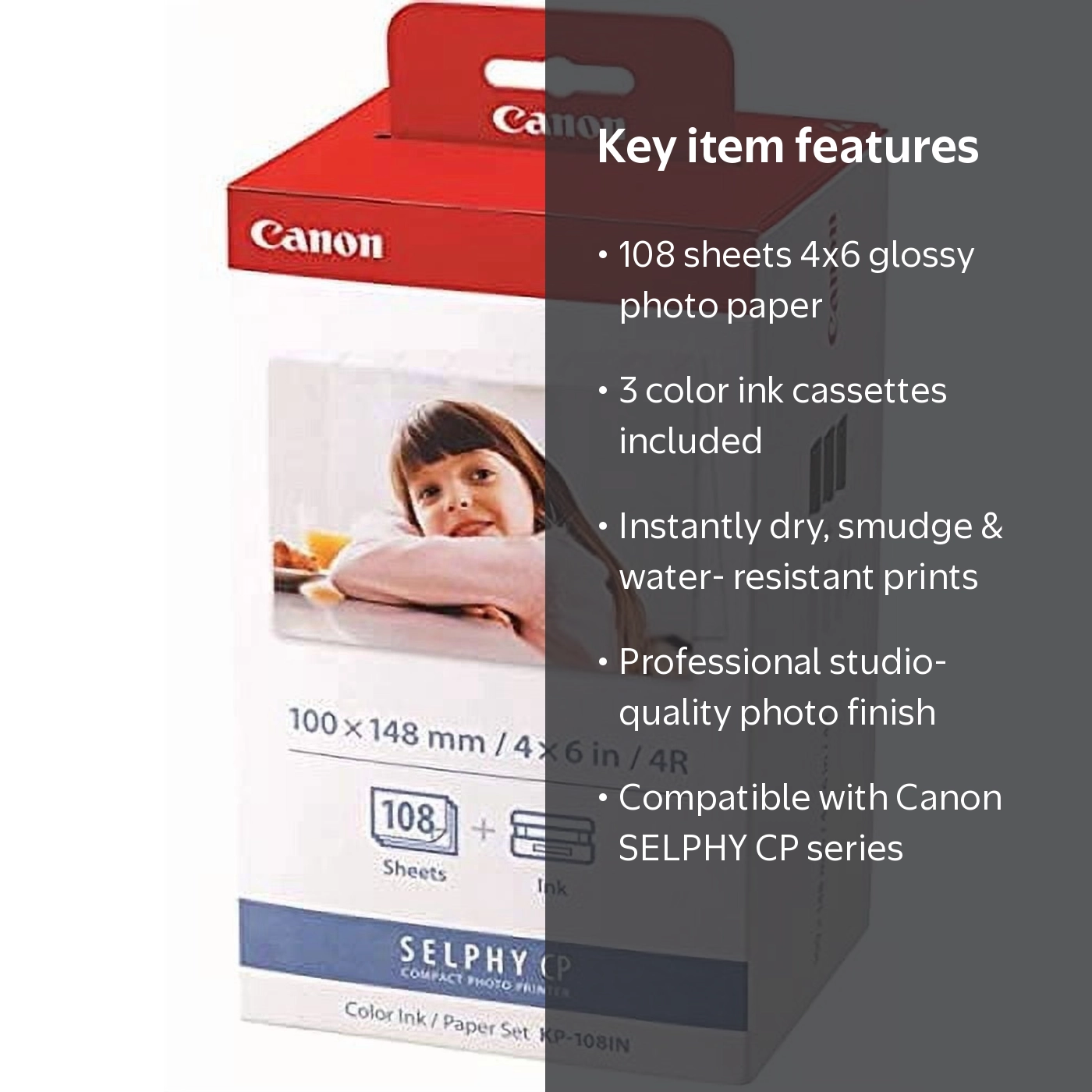Canon, Photo Paper, 108 Sheets, 4 x 6 Glossy, Multicolor - Walmart.com