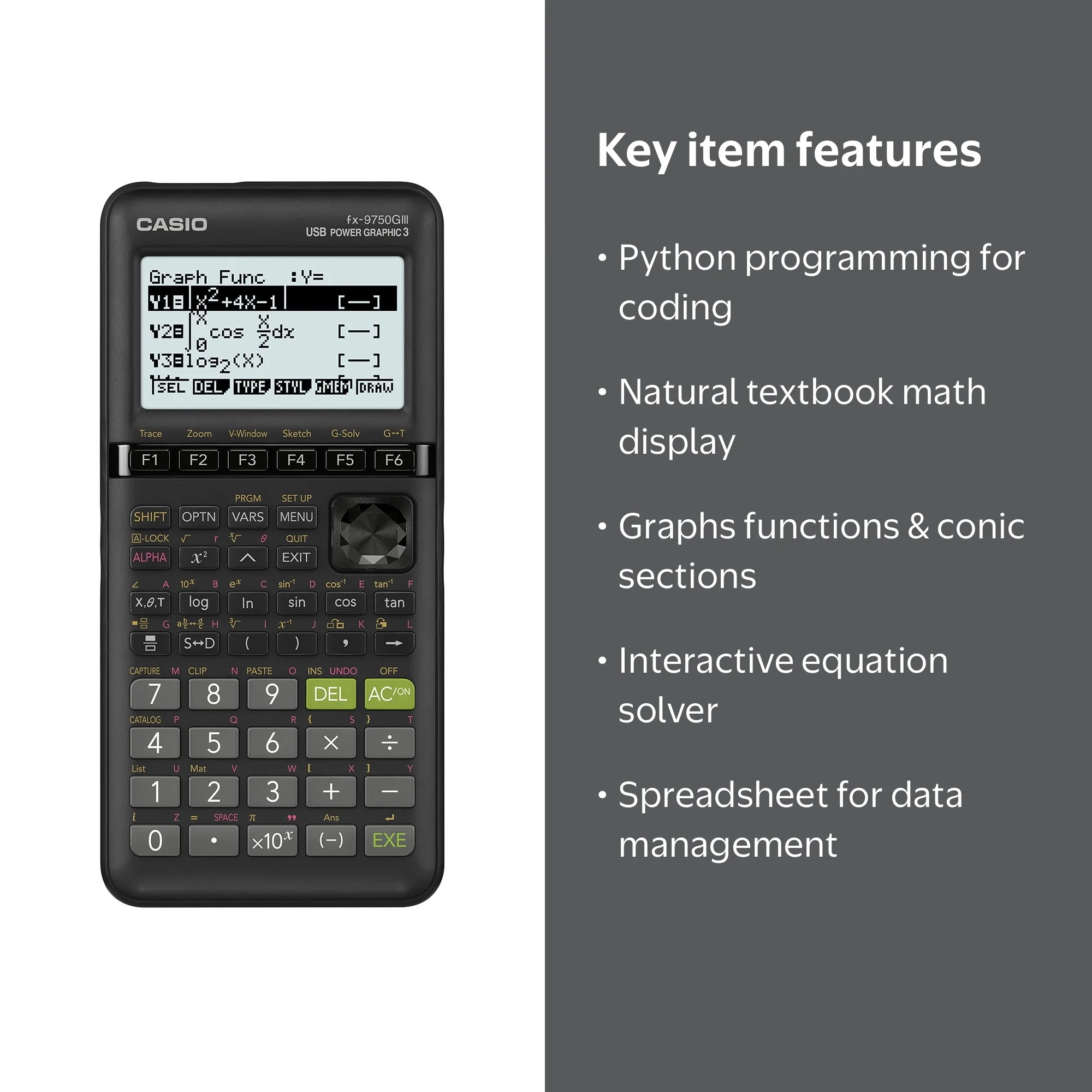 Casio FX-9750Glll Battery Operated Electronic Graphic Calculator