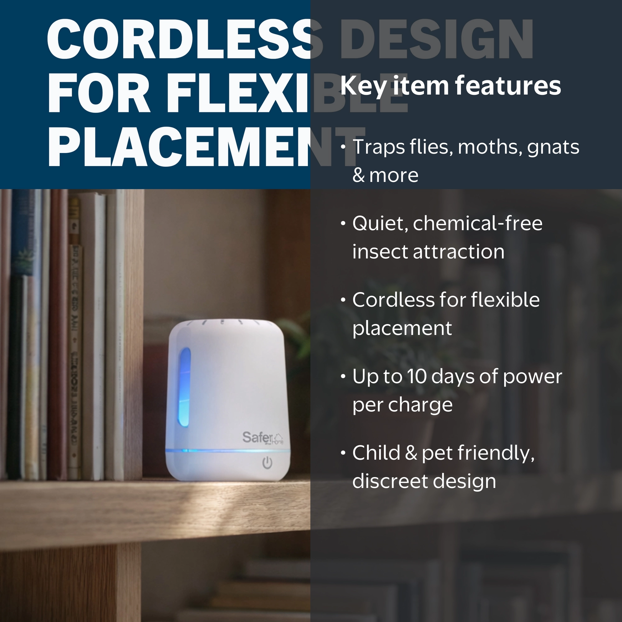 Safer Home Catch 360° Cordless Flying Insect Trap - Walmart.com