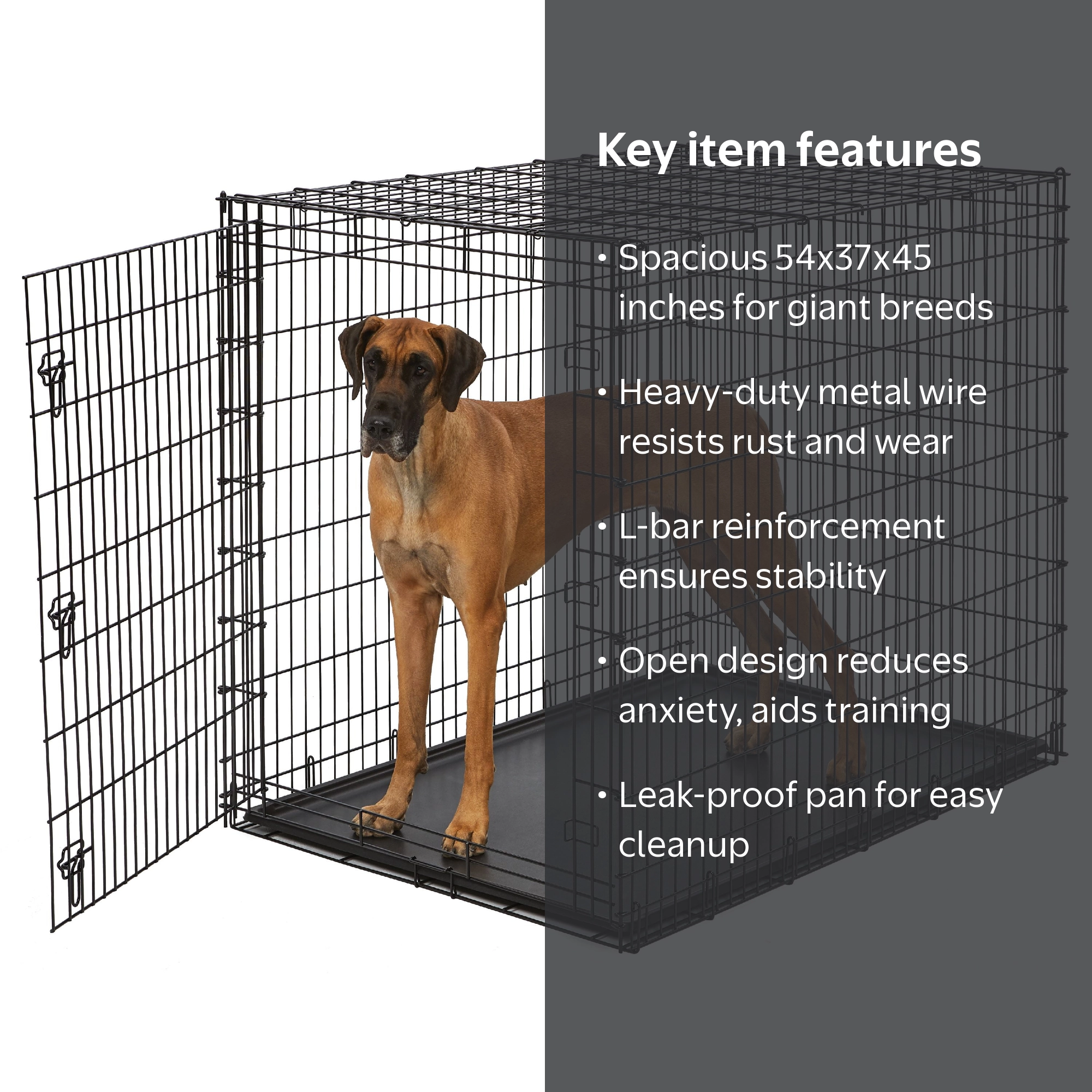 Solutions by MidWest Homes for Pets 54-Inch Drop Pin Crate for