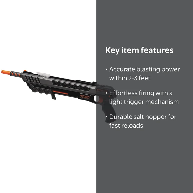 BUG-A-SALT 3.0 Black Fly Edition, Fly Gun for Soft-Bodied Insects