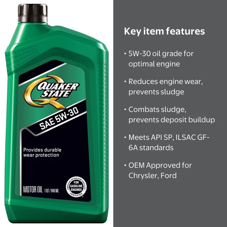 Quaker State Motor Oil, 5W-30, 1 Quart - Walmart.com