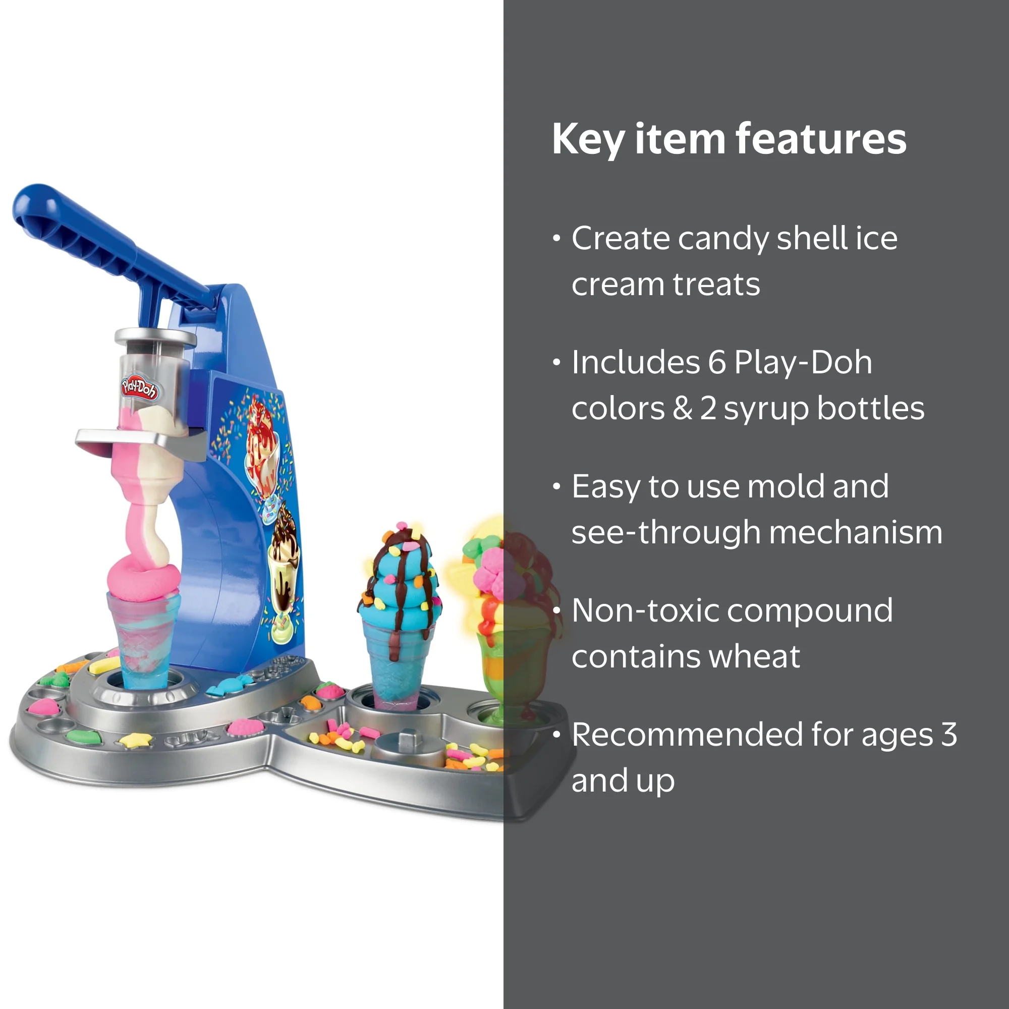 Play-Doh Kitchen Creations Drizzy Ice Cream Playset with Drizzle