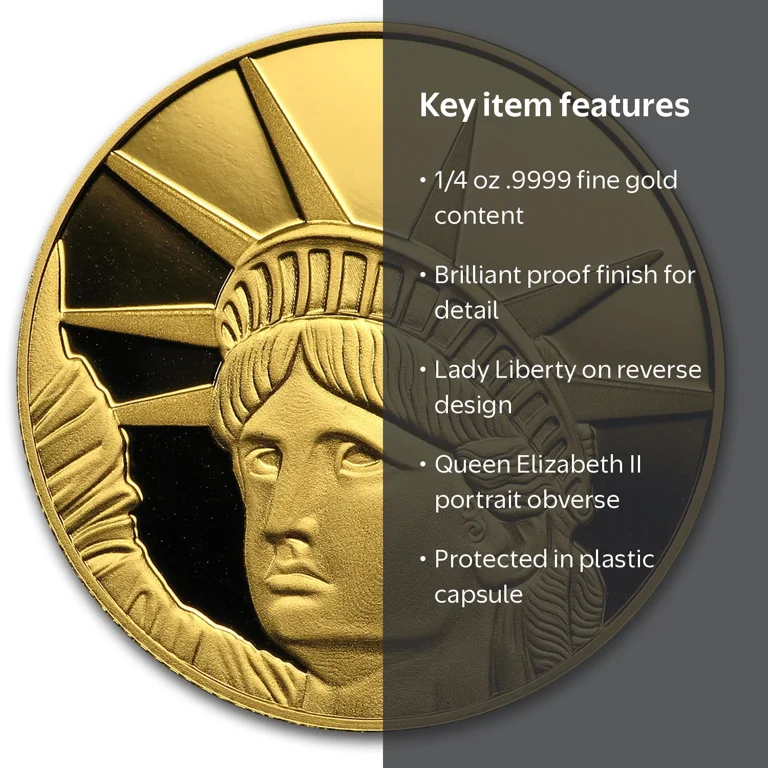 PAMP Suisse 1/4 oz $25 Solomon Islands Proof Gold Lady Liberty