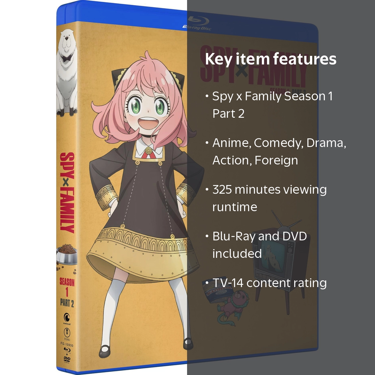Spy x Family Part 2 Blu-Ray DVD Crunchyroll, Anime Comedy Drama