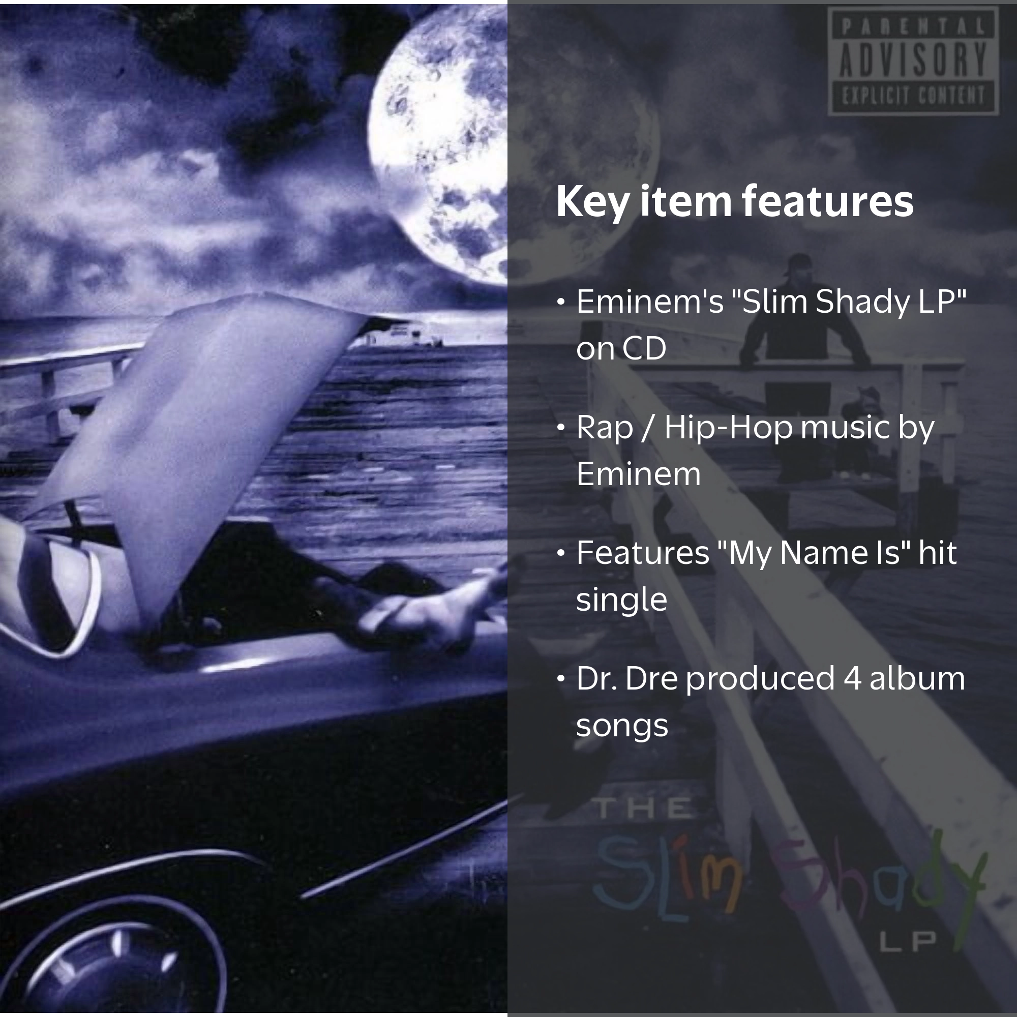 Eminem - Slim Shady LP - Music & Performance CD, 1999 edition