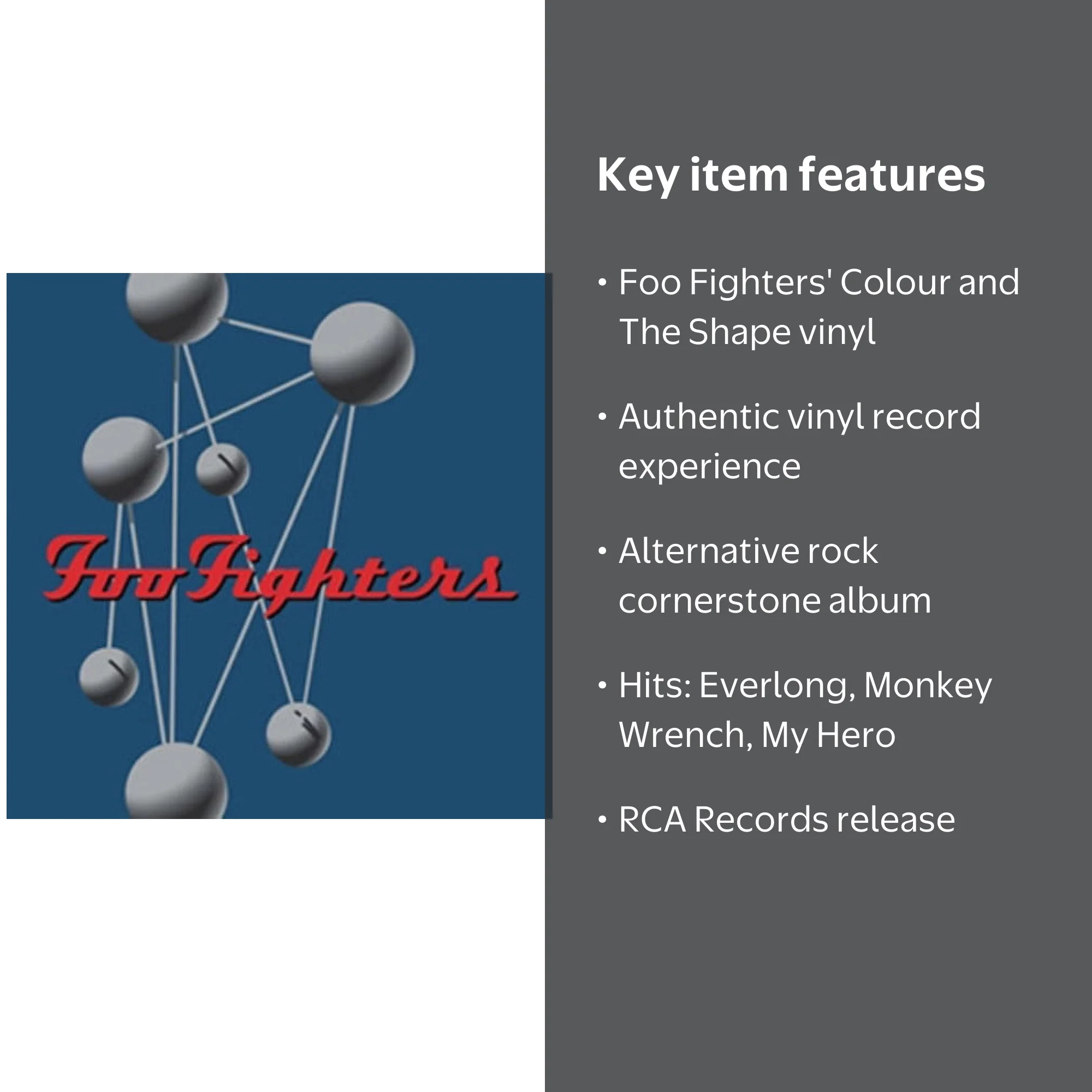 RCA, Vinyl Record, Foo Fighters Colour and The Shape, 2LP