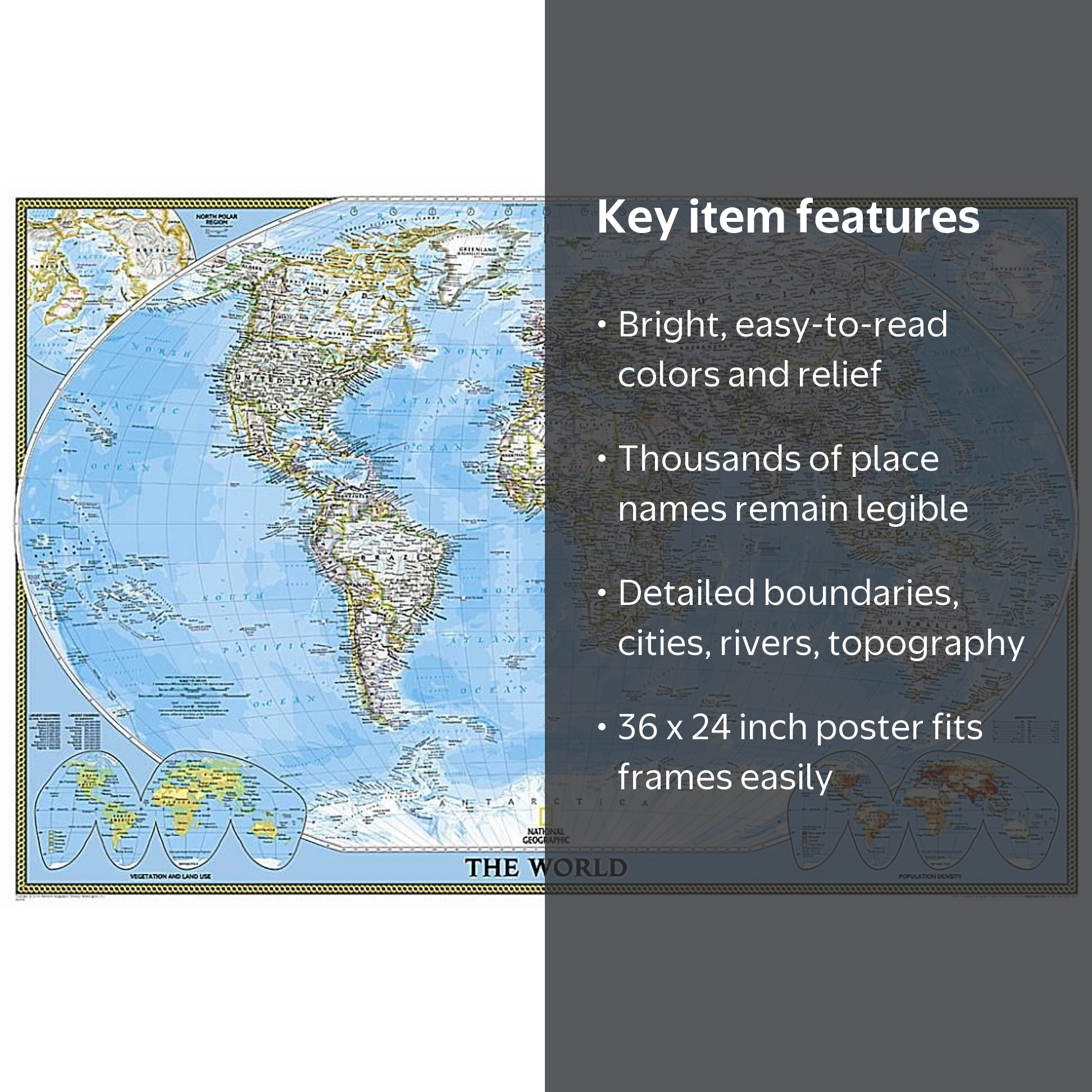 National Geographic: World Classic Wall Map (36 X 24 Inches
