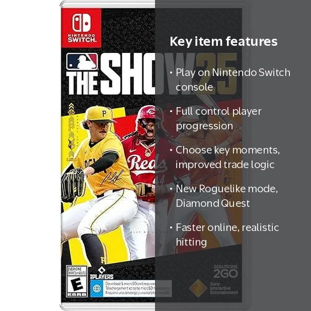 Nintendo, MLB The Show 25, baseball game for Nintendo Switch, with