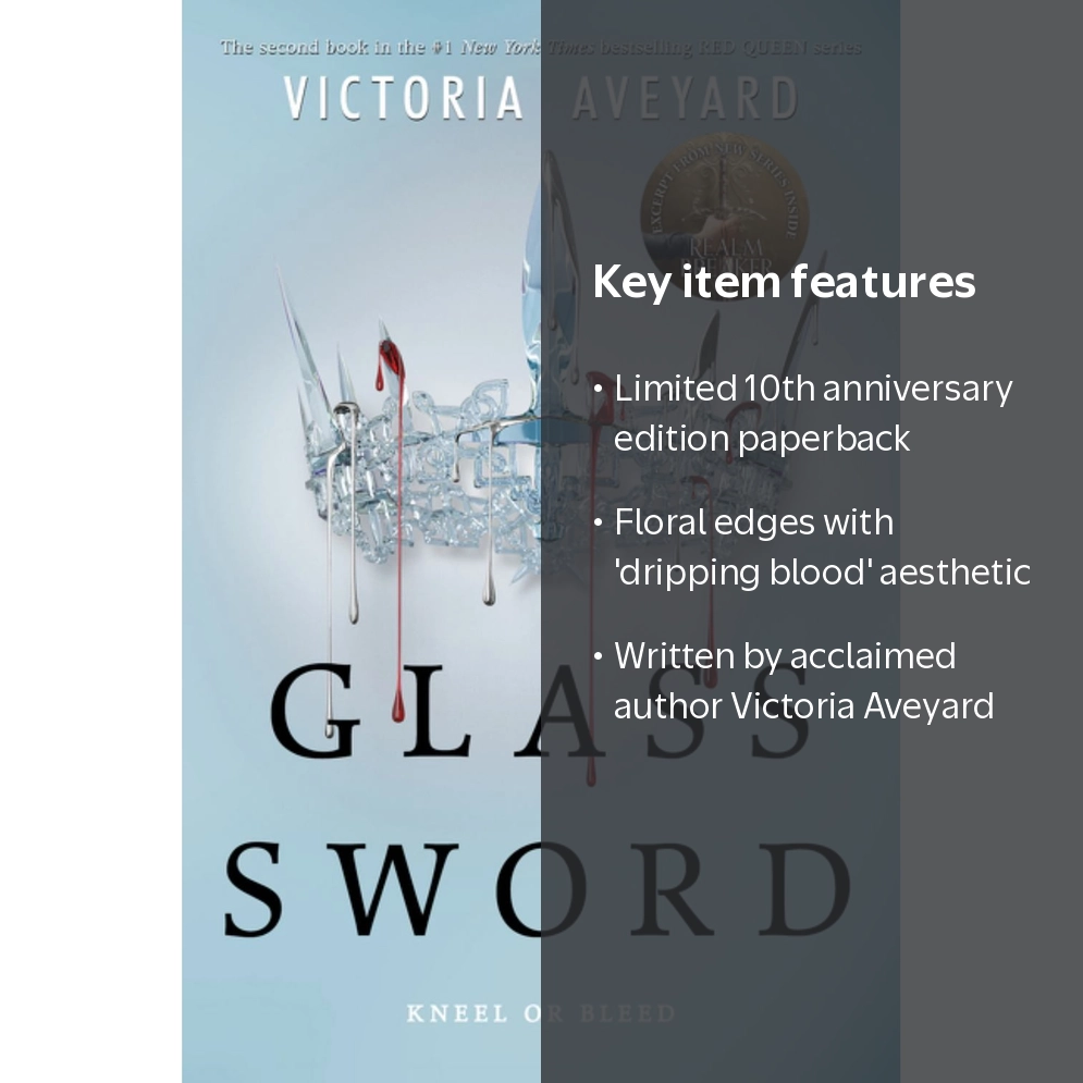 Victoria Aveyard, Paperback Book, Glass Sword 10th Anniversary