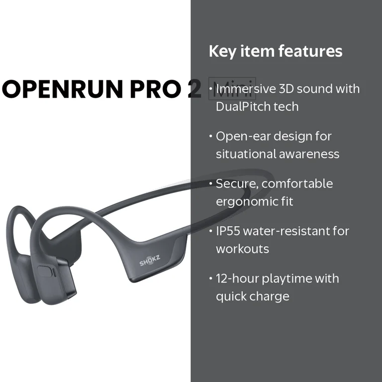 Shokz OpenRun Pro 2 Mini Open-Ear Bone Conduction Headphones