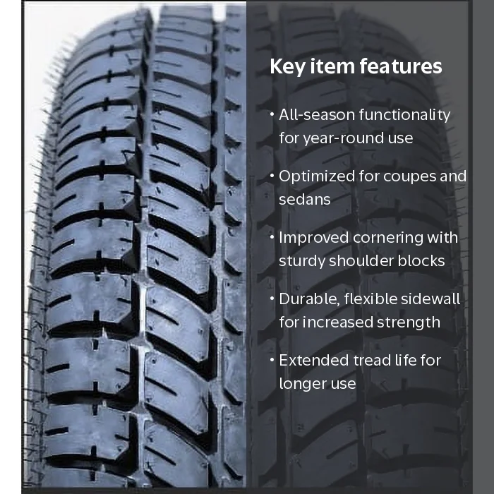 Tornel, Passenger Tire, 205/60R13 86S, All Season Black - Walmart.com