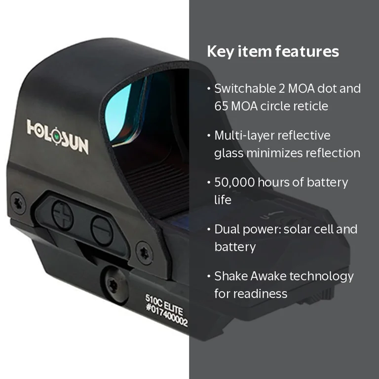 Holosun HE510C-GR 2 MOA and 65 MOA Circle Hunting Sight - Walmart.com