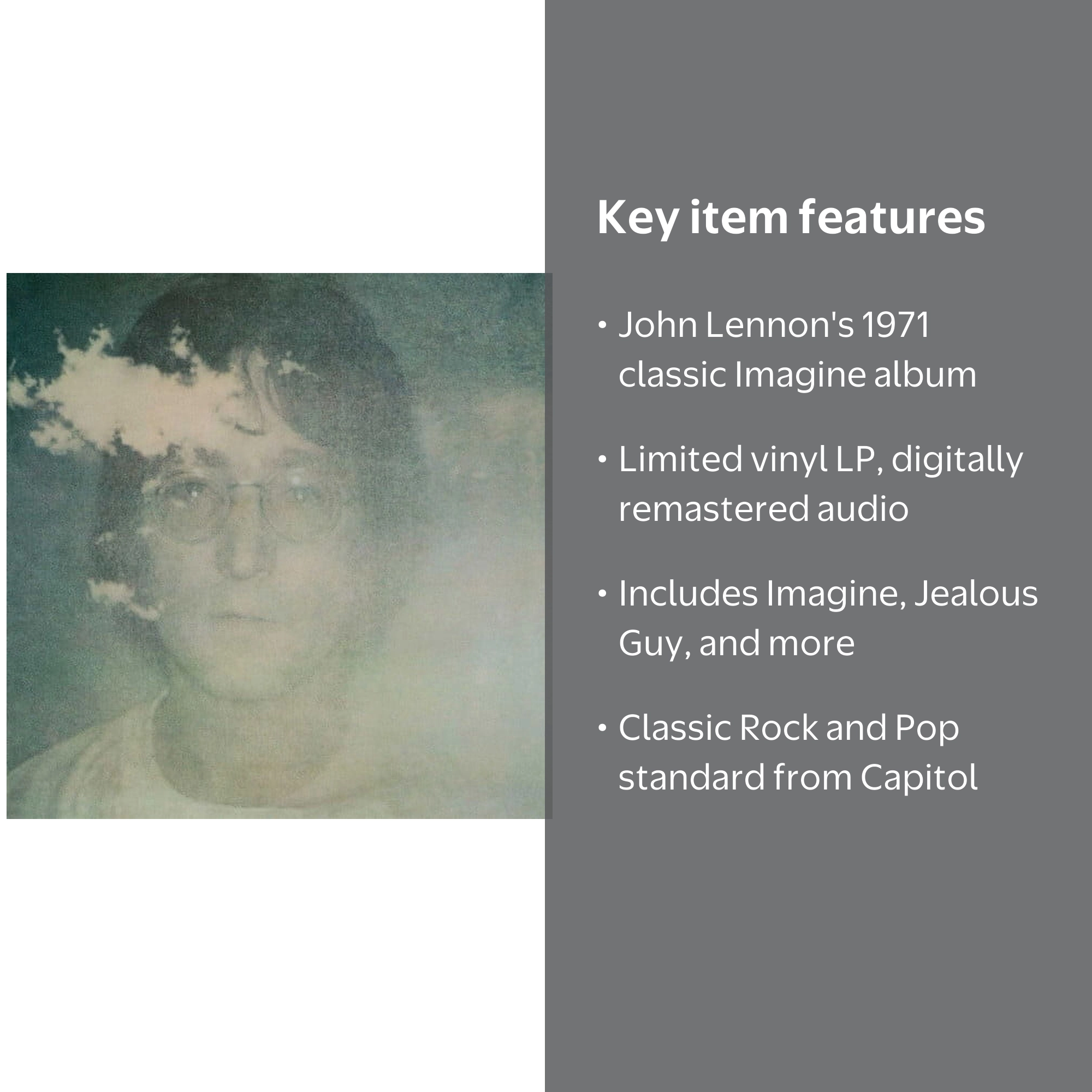 John Lennon - Imagine - Music & Performance - Vinyl - Walmart.com