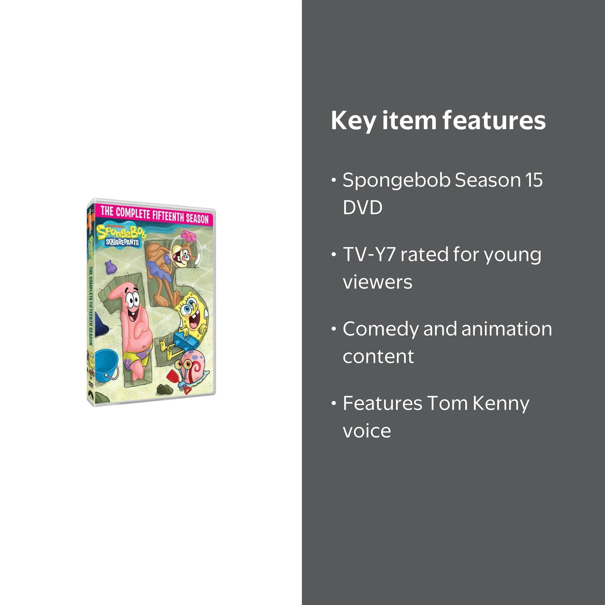 Paramount Spongebob SquarePants Season 15 DVD, TV-Y7, Cartoon
