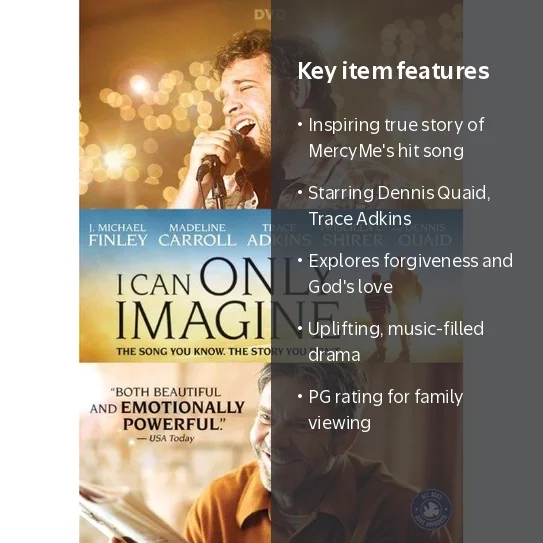 Lionsgate Home Entertainment, DVD, I Can Only Imagine PG - Walmart.com