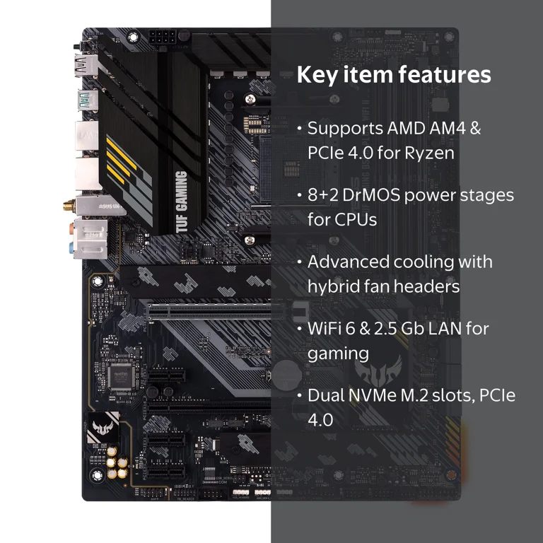 ASUS, Gaming Motherboard, TUF GAMING B550-PLUS WIFI II, AMD B550