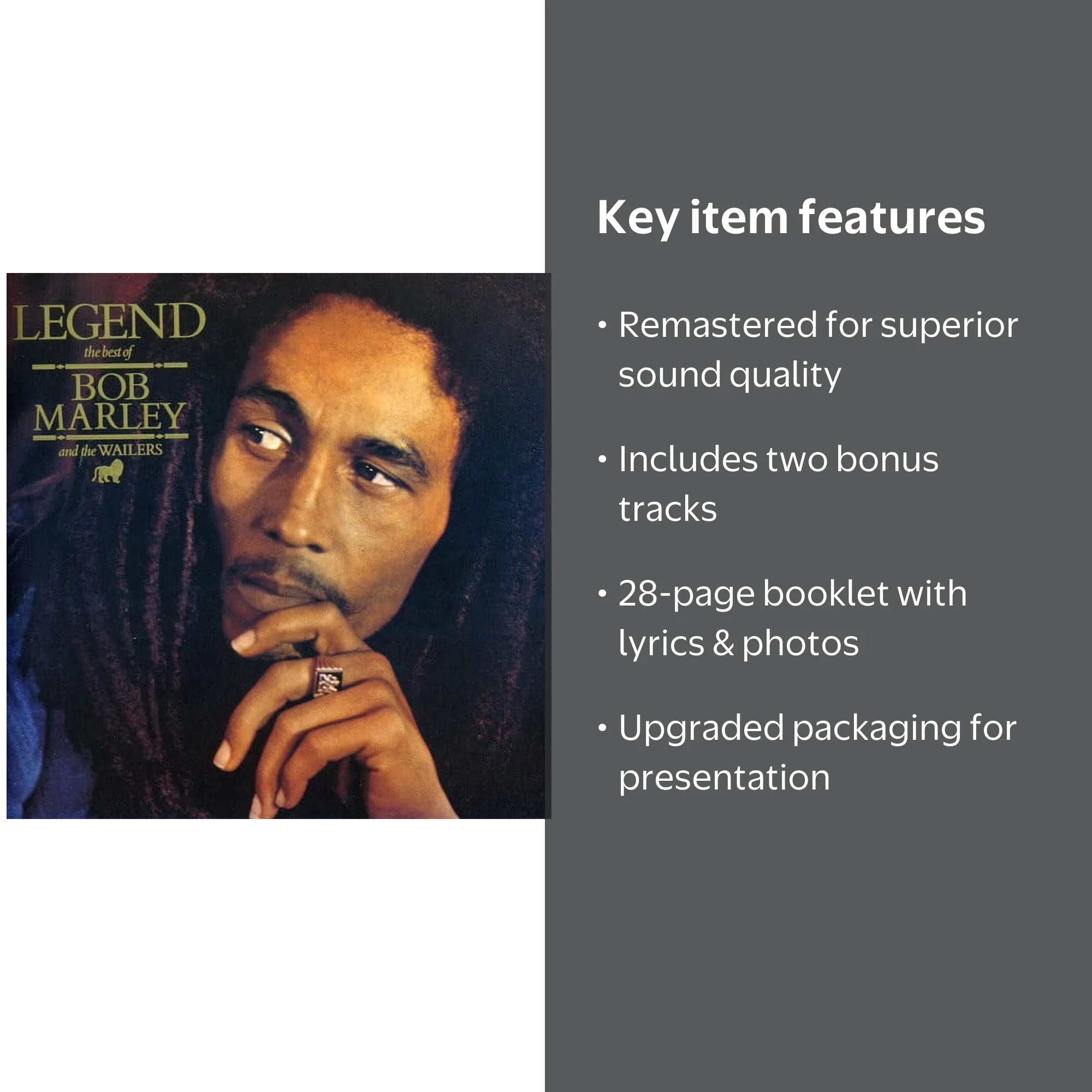 Island Heritage, Bob Marley Legend CD, Music & Performance, New