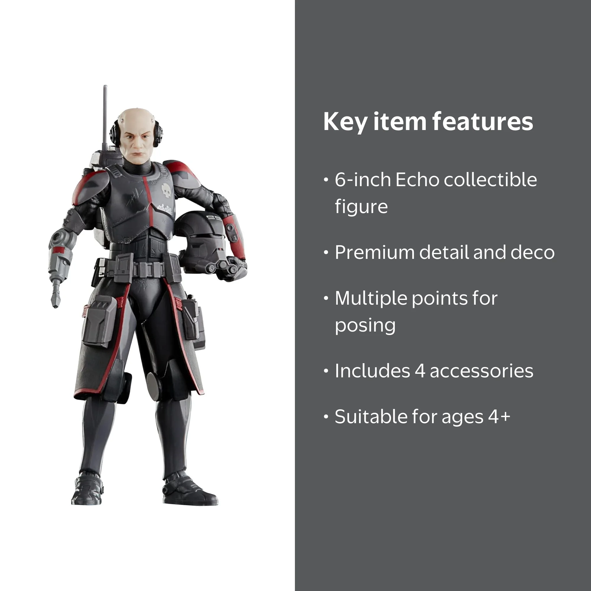 Hasbro STAR WARS The Black Series Echo Toy, 6-Inch-Scale The Bad