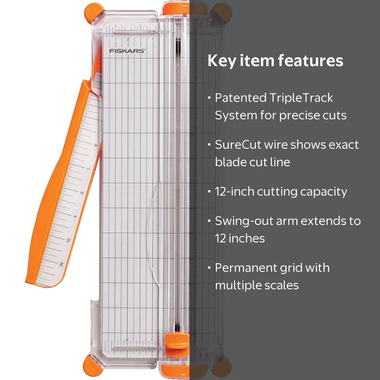 Fiskars SureCut Supercut 12-Inch Paper Trimmer, Gray - Walmart.com