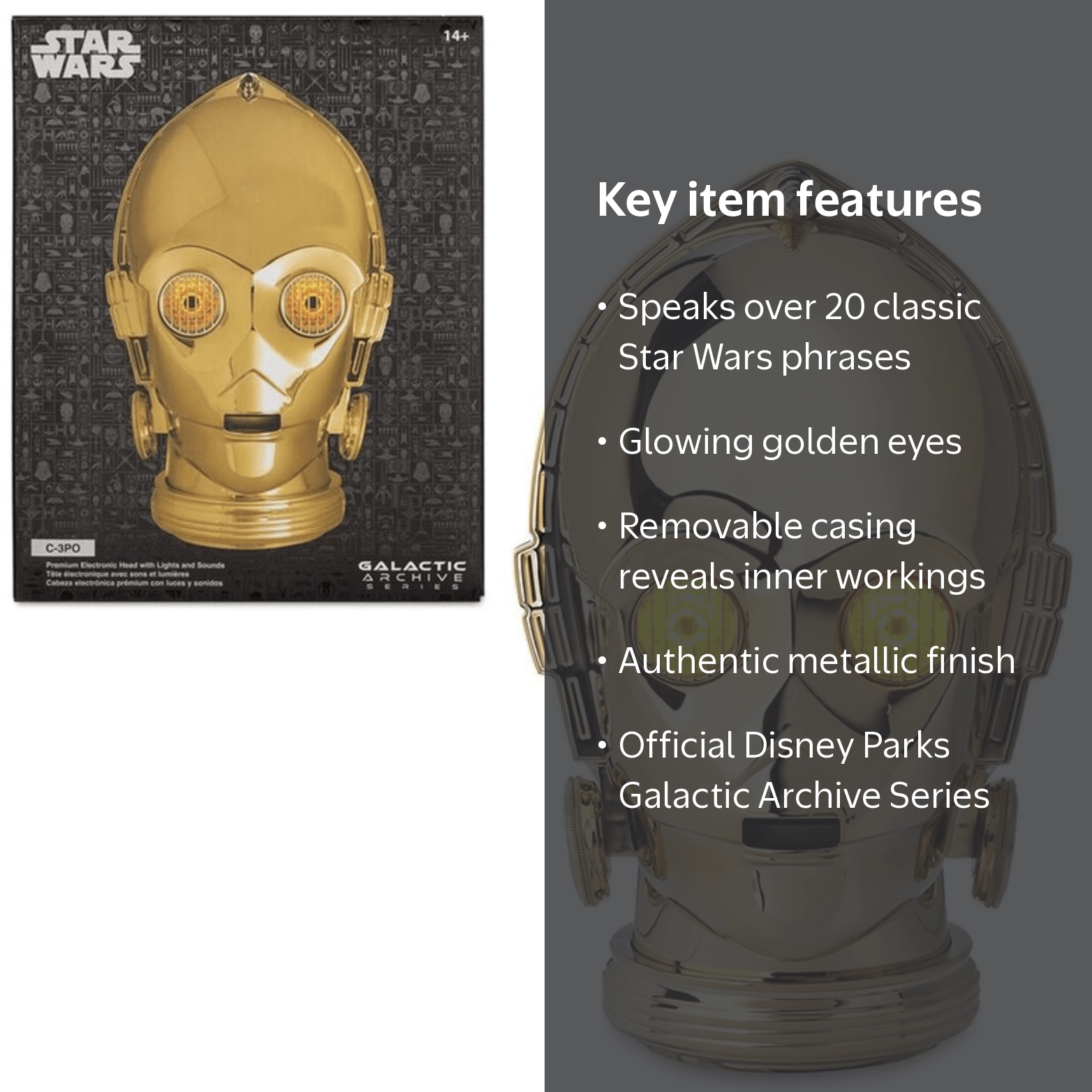 Disney Parks Star Wars Galactic Archive Series C-3PO New With Box