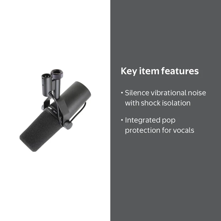 Shure, Microphone, SM7B, Cardioid Dynamic Vocal Microphone