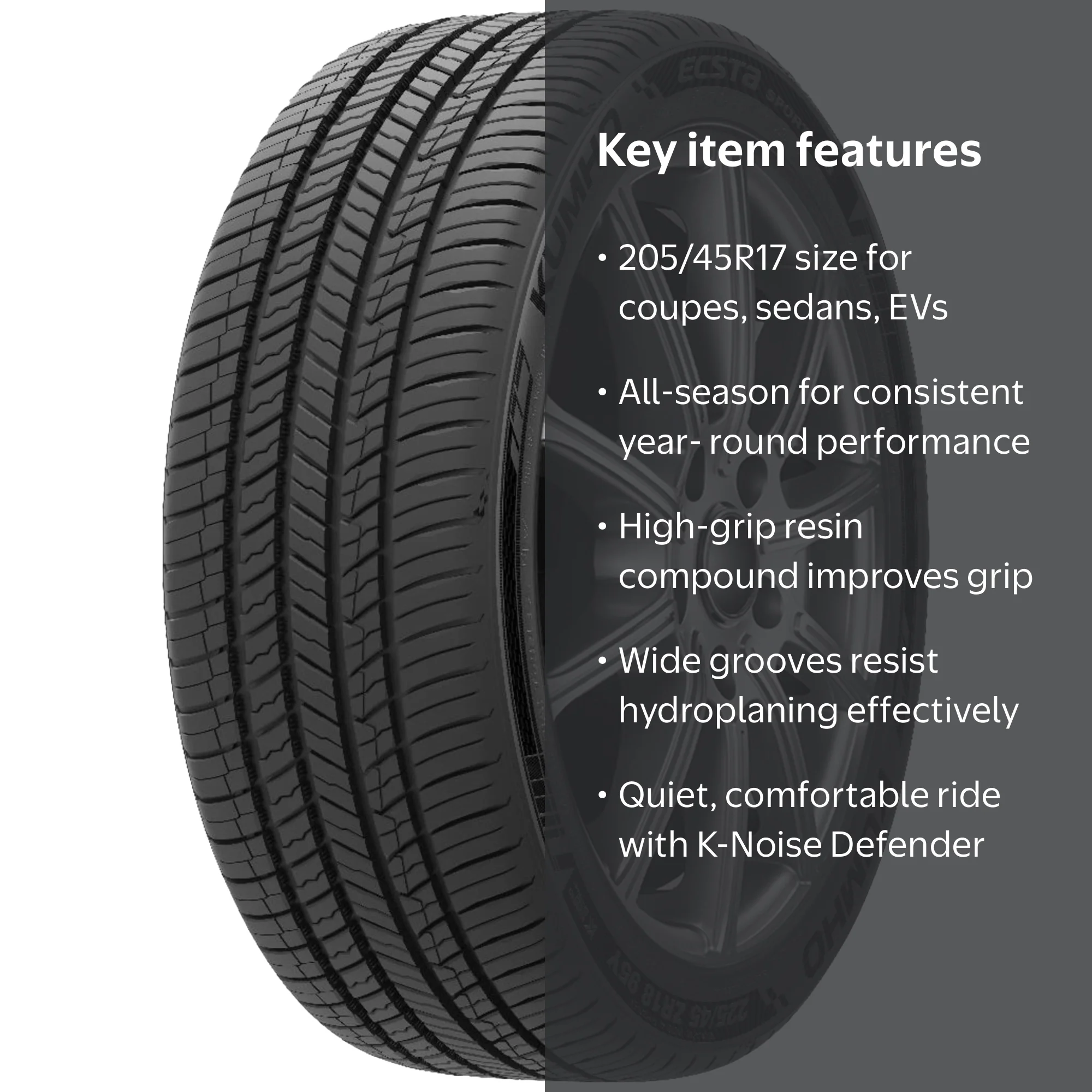 Kumho Ecsta Sport A/S PA71 All Season 205/45R17 88W XL Passenger